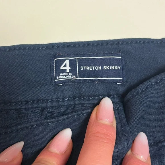 GAP Women's Stretch Skinny Navy Blue Trousers Size 4 - Picture 4 of 6